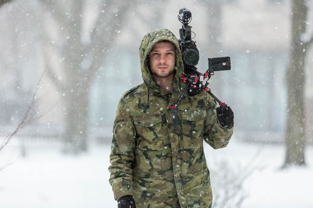 Soldier in the snow
